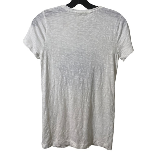 J. Crew White Graphic Embellished Short Sleeve Tee - Picture 3 of 5